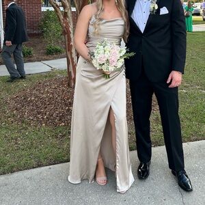 Champagne bridesmaids dress